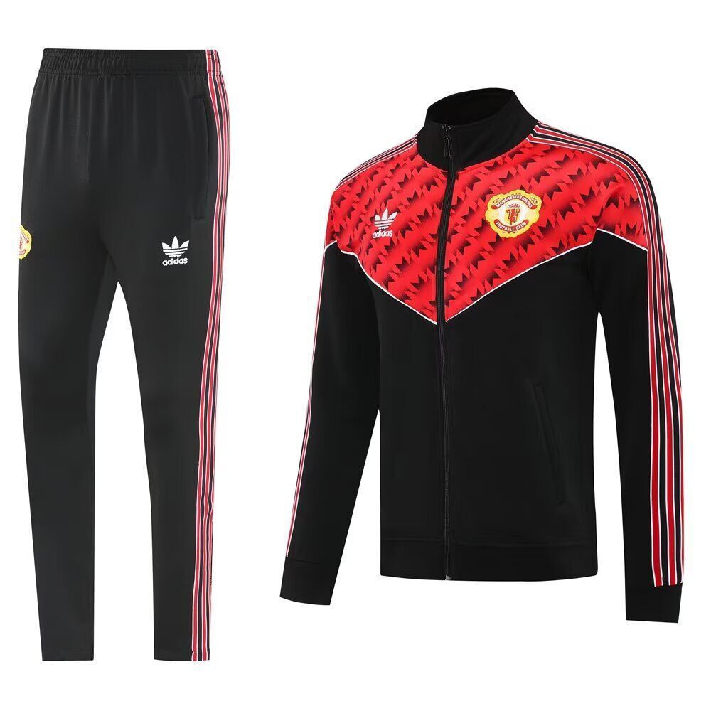 AAA Quality Man Utd 25/26 Tracksuit - Black/Red/White